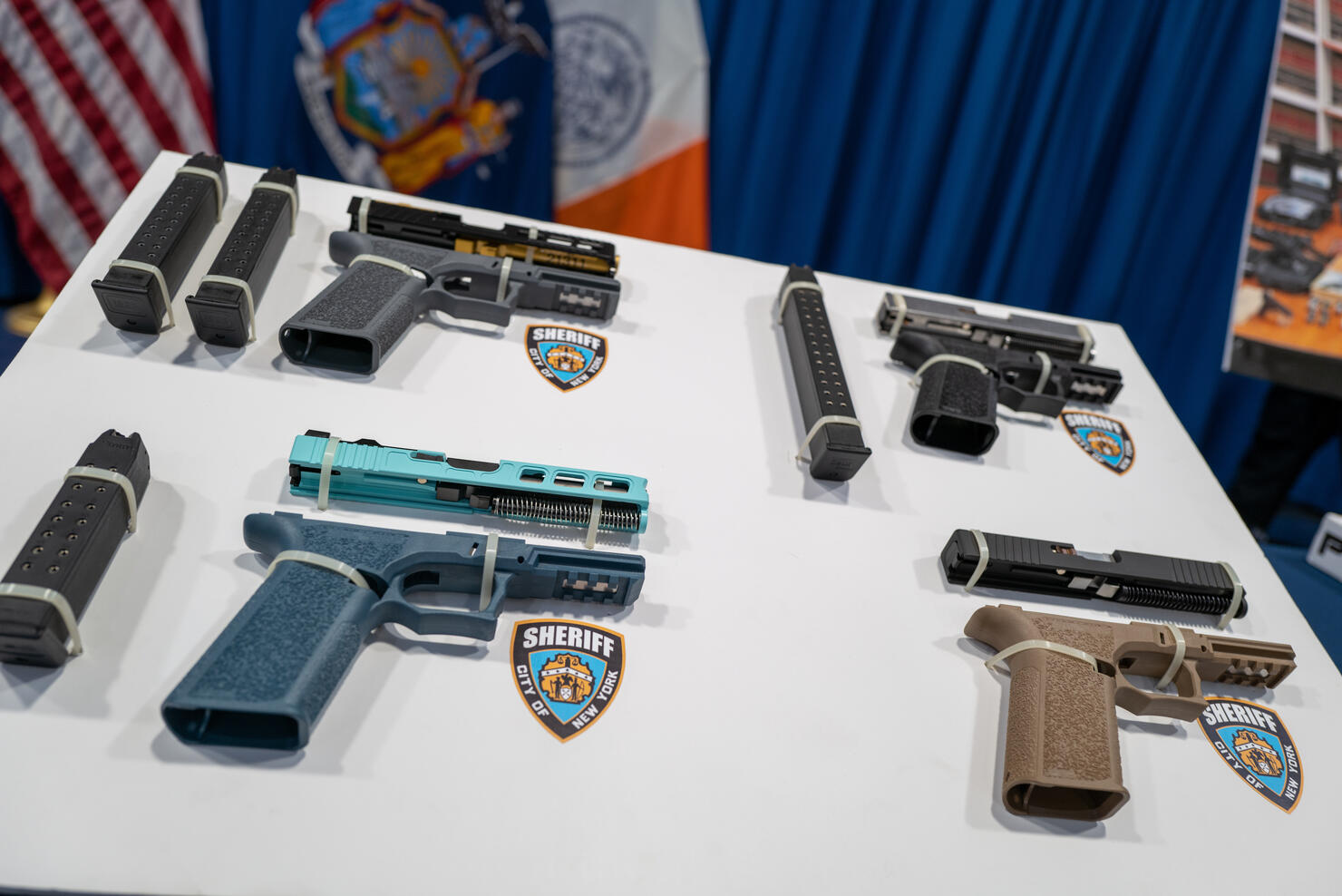 NYC Mayor Eric Adams And NY Attorney General Letitia James Make Announcement Combating Gun Violence In New York