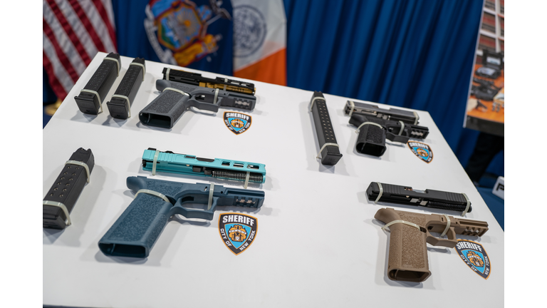 NYC Mayor Eric Adams And NY Attorney General Letitia James Make Announcement Combating Gun Violence In New York