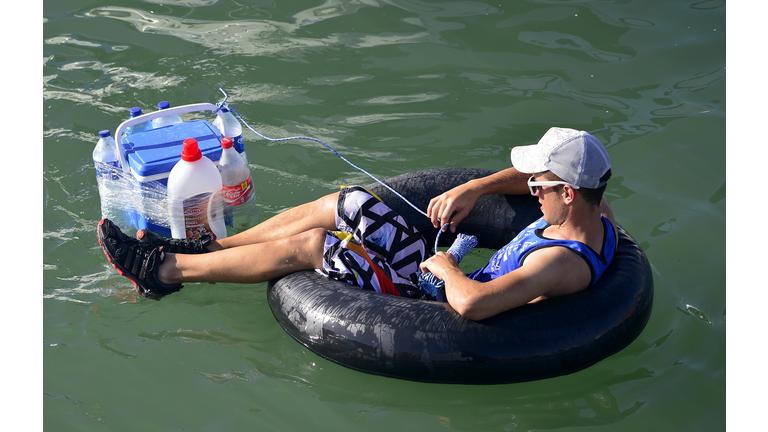 SPAIN-FESTIVAL-BULLS-SEA