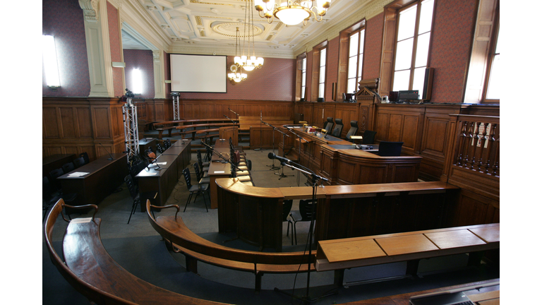 Partial view of the empty audience room