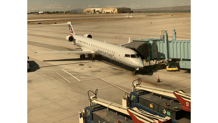 American Eagle Aircraft at the Airport