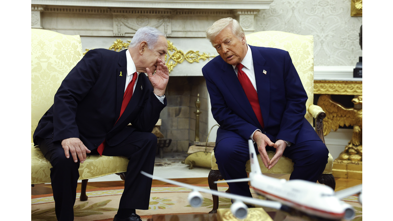 President Trump Meets With Visiting Israeli PM Netanyahu At The White House