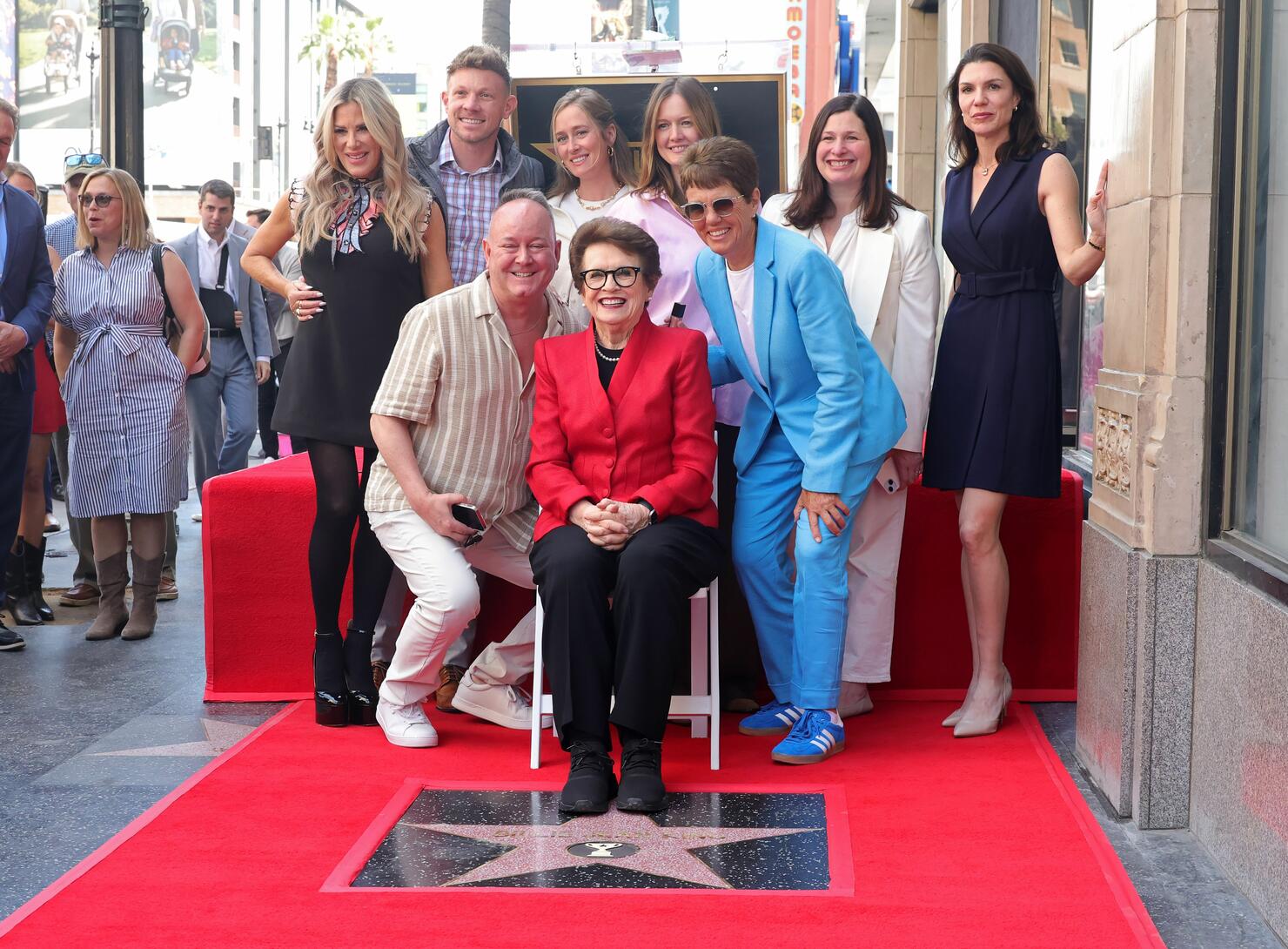 American Tennis Player Billie Jean King Honored With A Star On The Hollywood Walk Of Fame