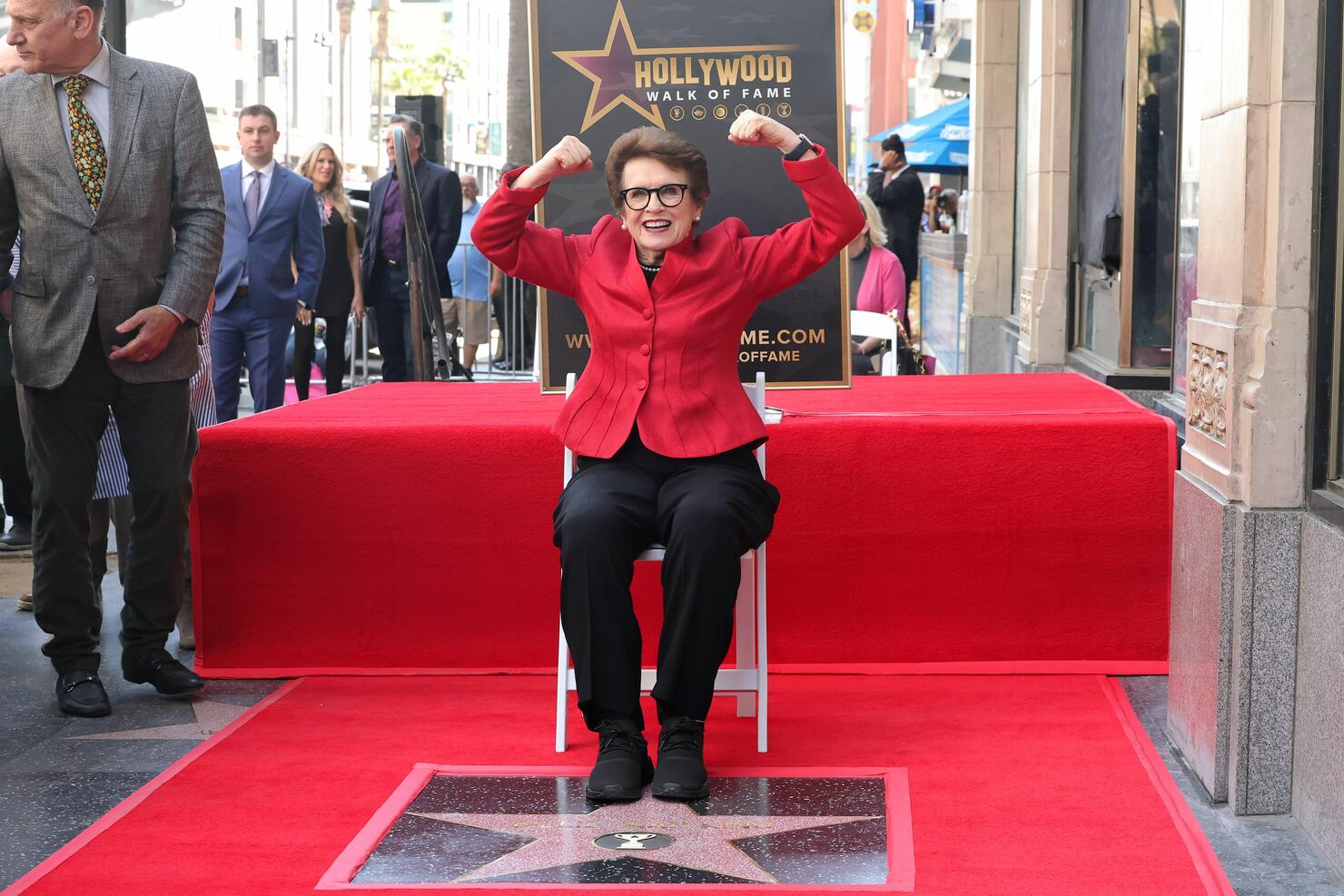 American Tennis Player Billie Jean King Honored With A Star On The Hollywood Walk Of Fame