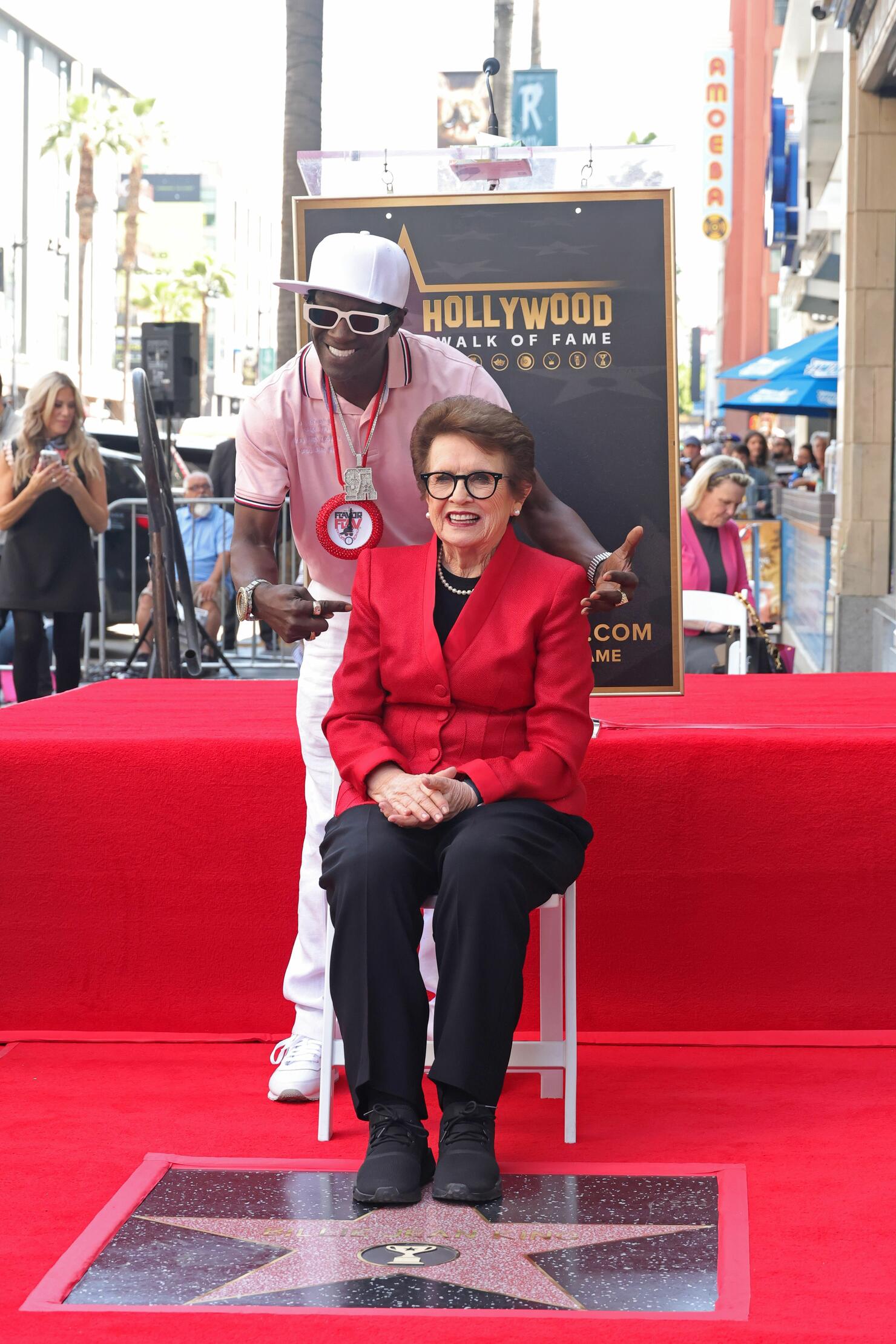 American Tennis Player Billie Jean King Honored With A Star On The Hollywood Walk Of Fame