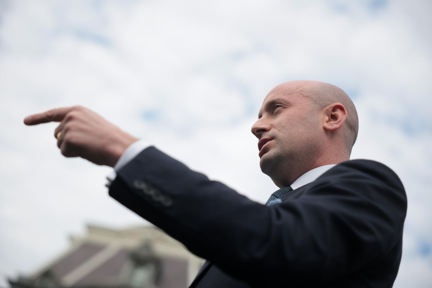 White House Homeland Security Advisor And Deputy Chief Of Staff Stephen Miller Speaks To The Media At The White House