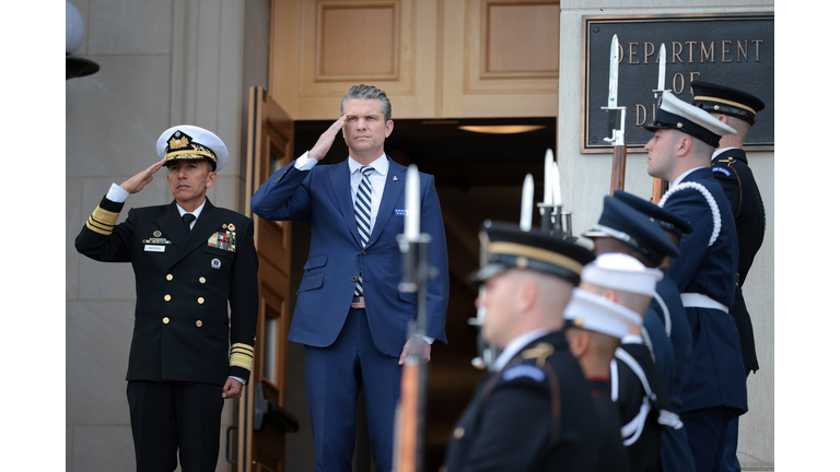 Defense Sec. Pete Hegseth Meets With El Salvador Minister Of National Defense Rene Merino Monroy At The Pentagon