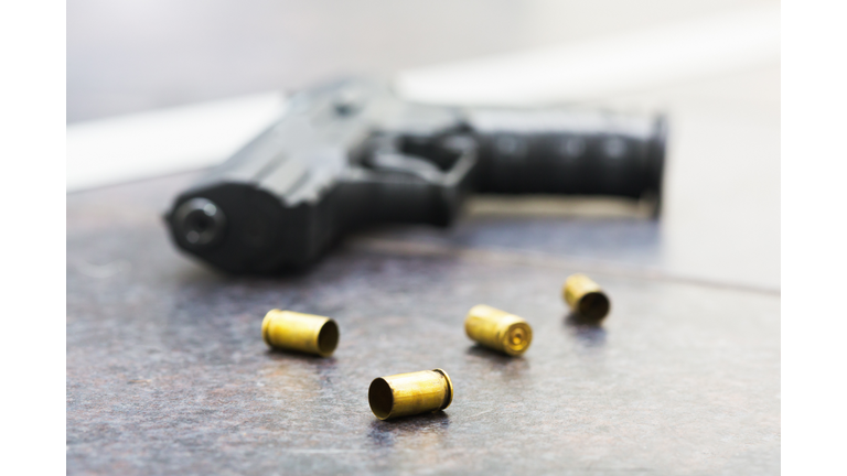 Spent cartridge cases with a modern polymer semiautomatic pistol