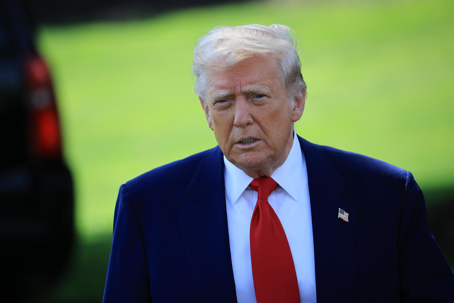 President Trump Departs The White House En Route To Michigan