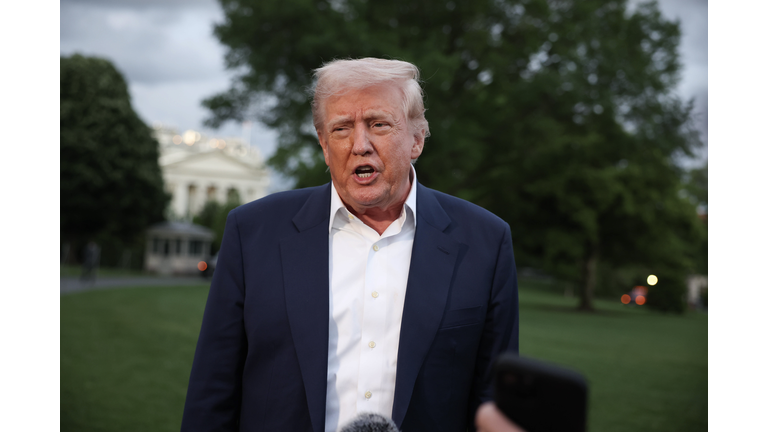 President Trump Returns To The White House After Weekend In Florida