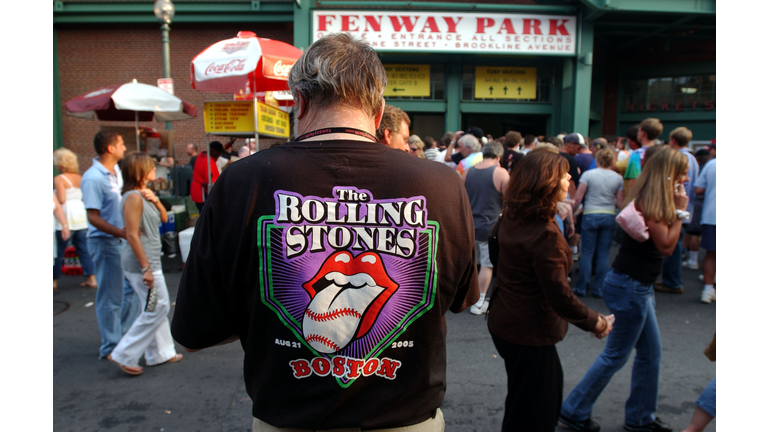 The Rolling Stones On Stage At Fenway Park