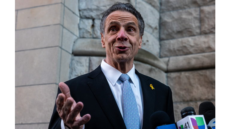 New York City Mayoral Candidate And Former Gov. Andrew Cuomo Delivers Address On Antisemitism
