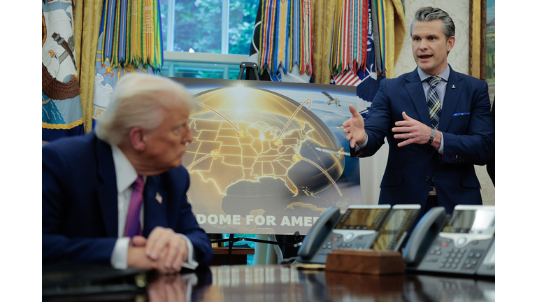 President Trump Makes Announcement With Defense Secretary Hegseth In The Oval Office