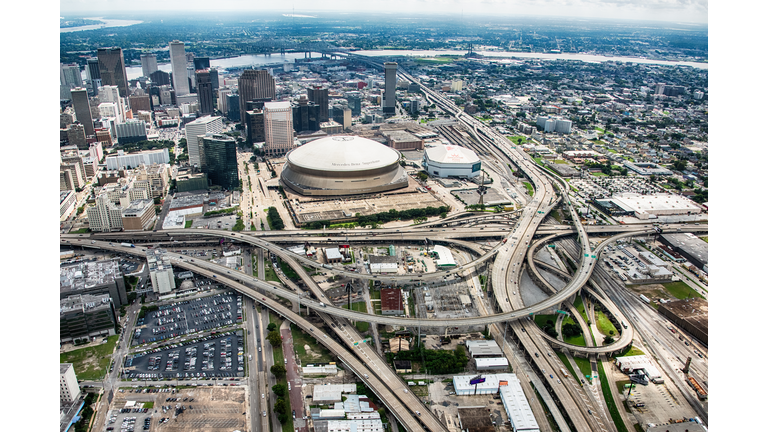 Wide Angle New Orleans Cityscape