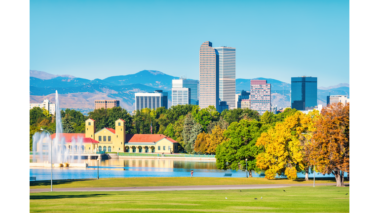 Denver Skyline Colorado Autumn