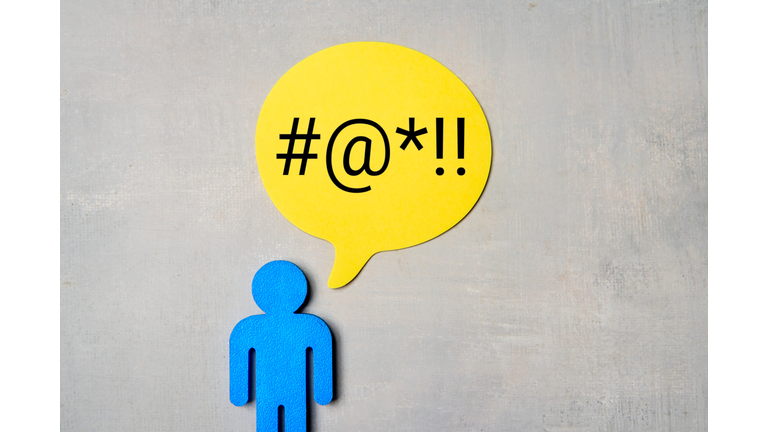 Profanity, foul language concept.