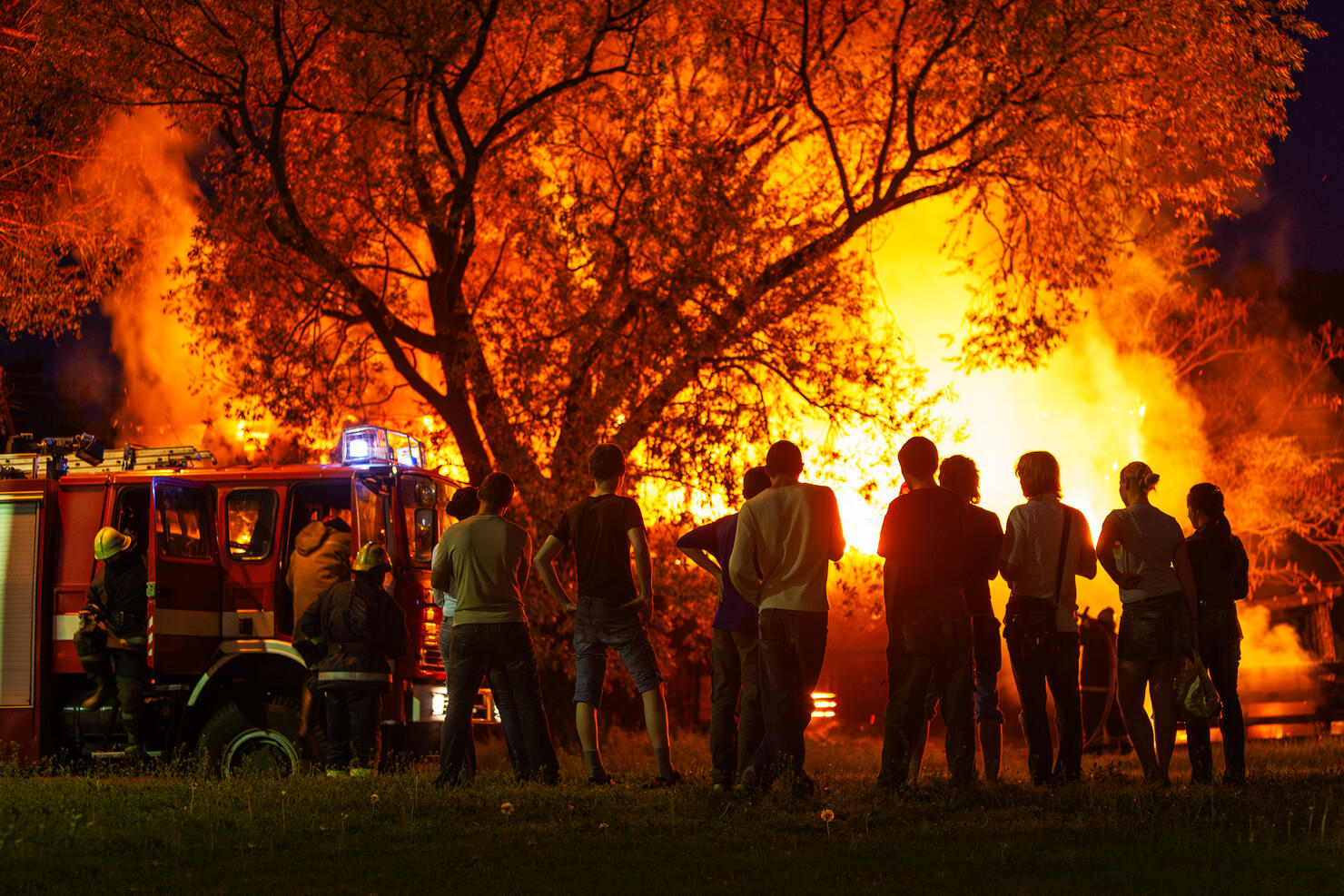 Burning in the night,