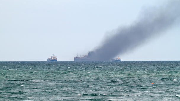 Burning Cargo Ship Carrying 3,000 Electric Vehicles Abandoned Off Alaska