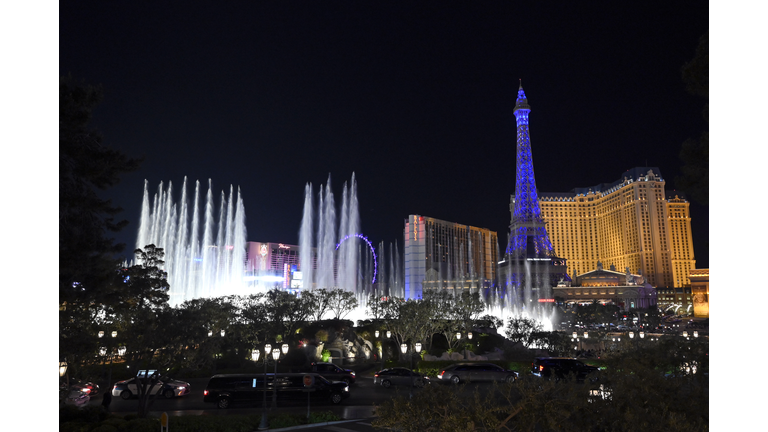 Las Vegas Welcomes BTS With Purple-Lit Properties And Marquee Takeover