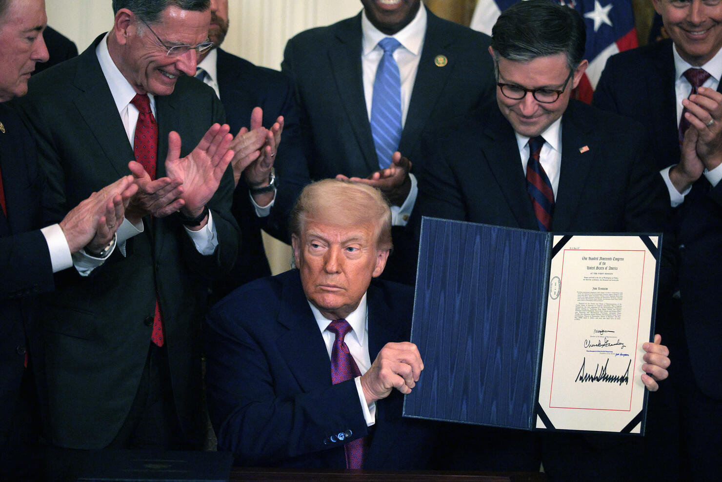 President Trump Holds Bill-Signing Ceremony At The White House