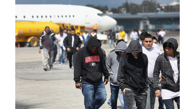 Deported Guatemalan Immigrants Arrive On ICE Flight from U.S