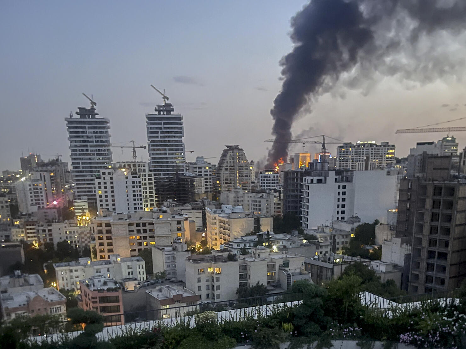 Israel-Strikes-Iranian-Media-Building