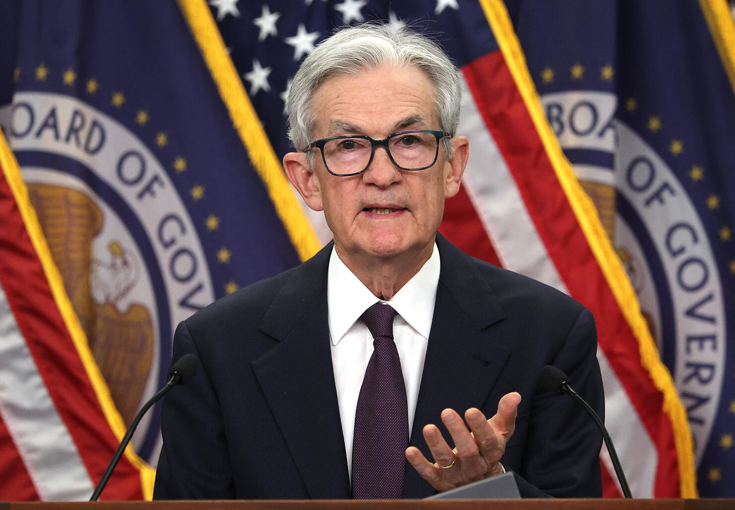 Federal Reserve Chair Powell Holds Press Conference On Interest Rates