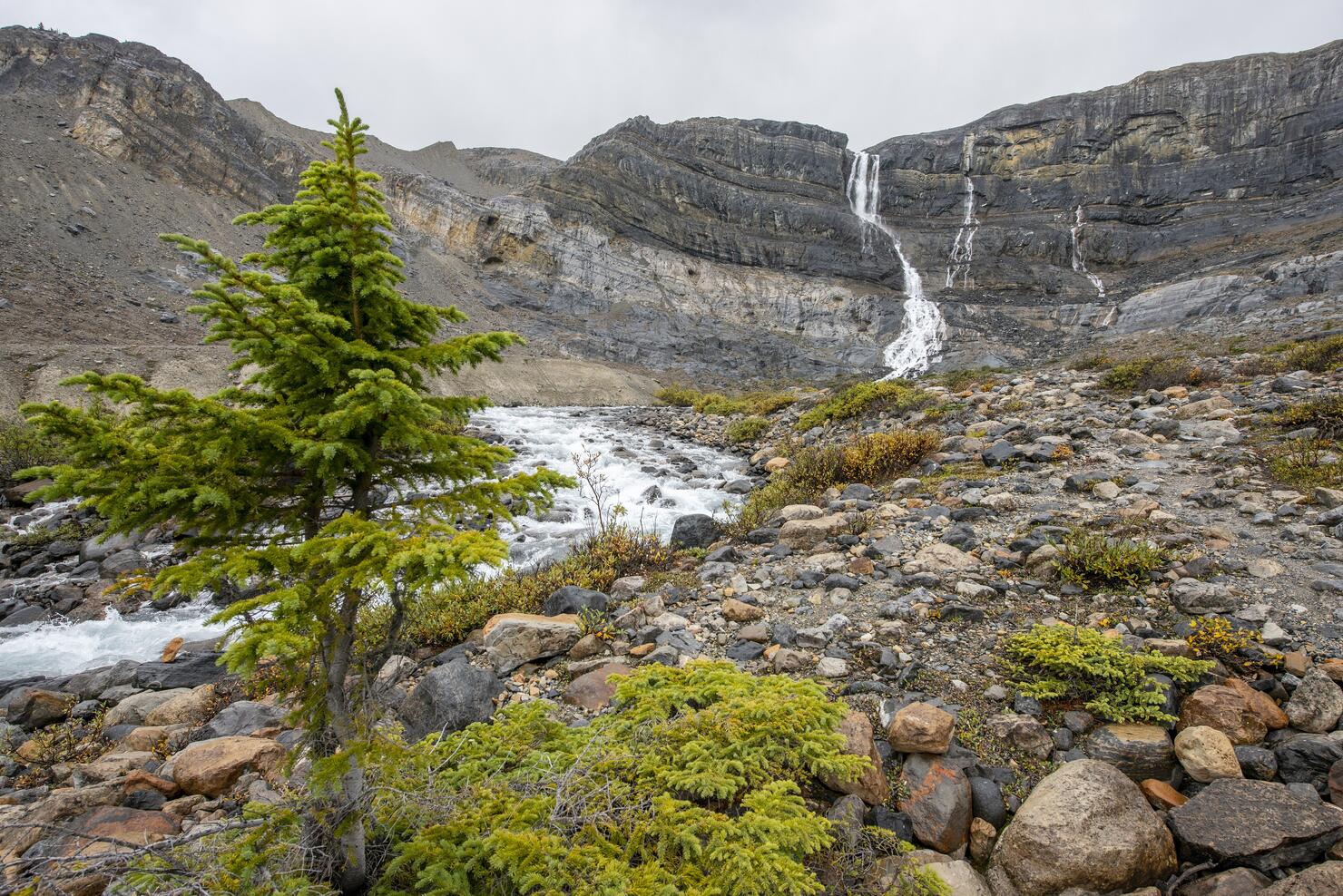 Bow Glacier Falls in Banff National Park, Alberta, Canada