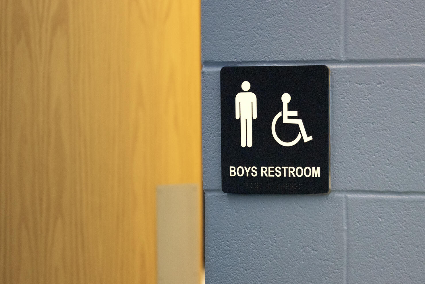 Boys Restroom in High School