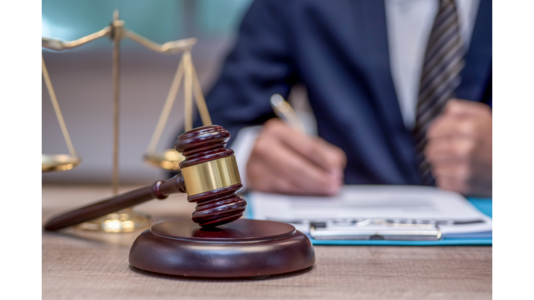 Judge gavel with justice lawyers.