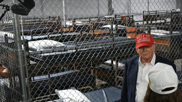 President Trump Tours New 'Alligator Alcatraz' ICE Detention Center 
