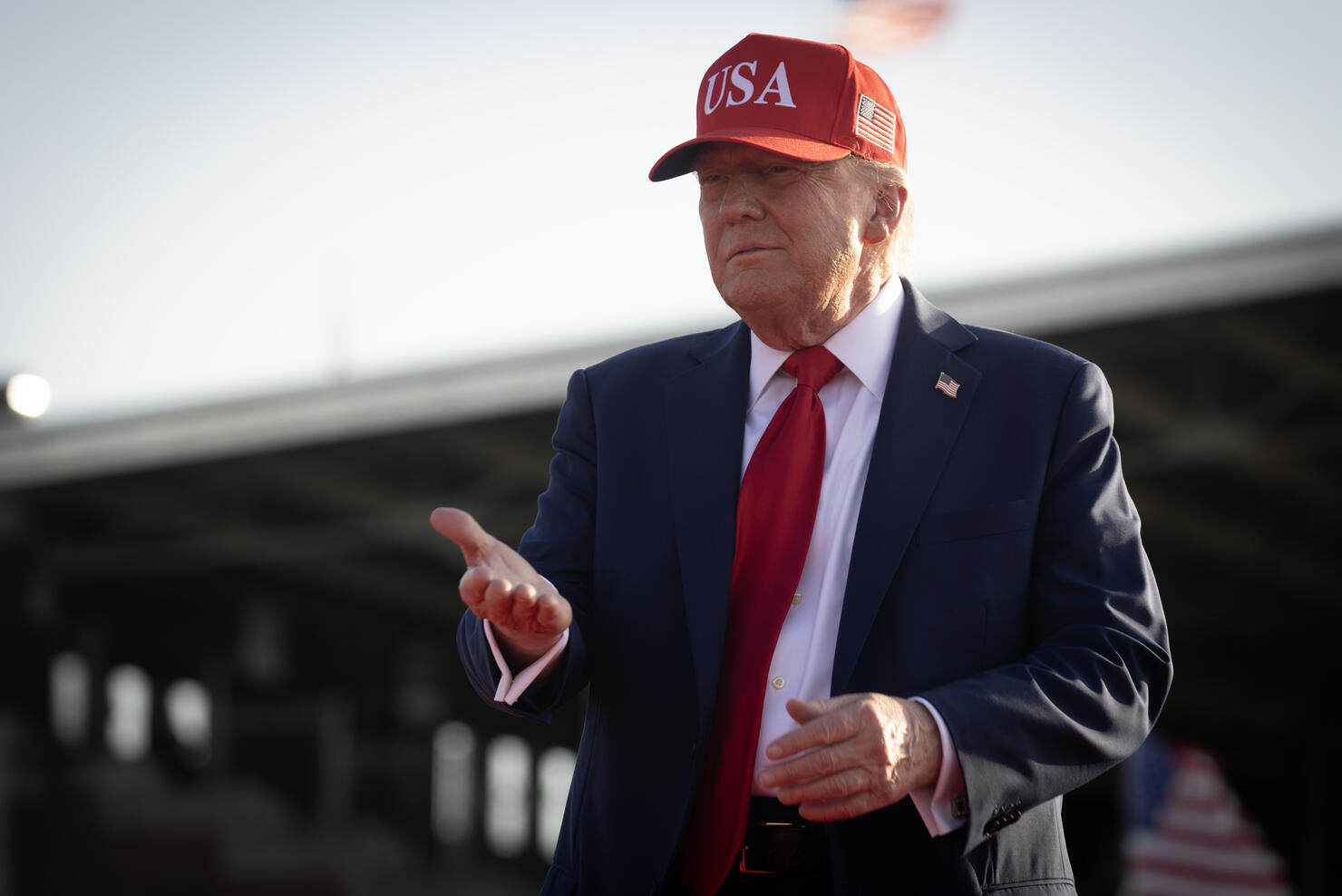 President Trump Delivers Remarks At The Iowa State Fairgrounds