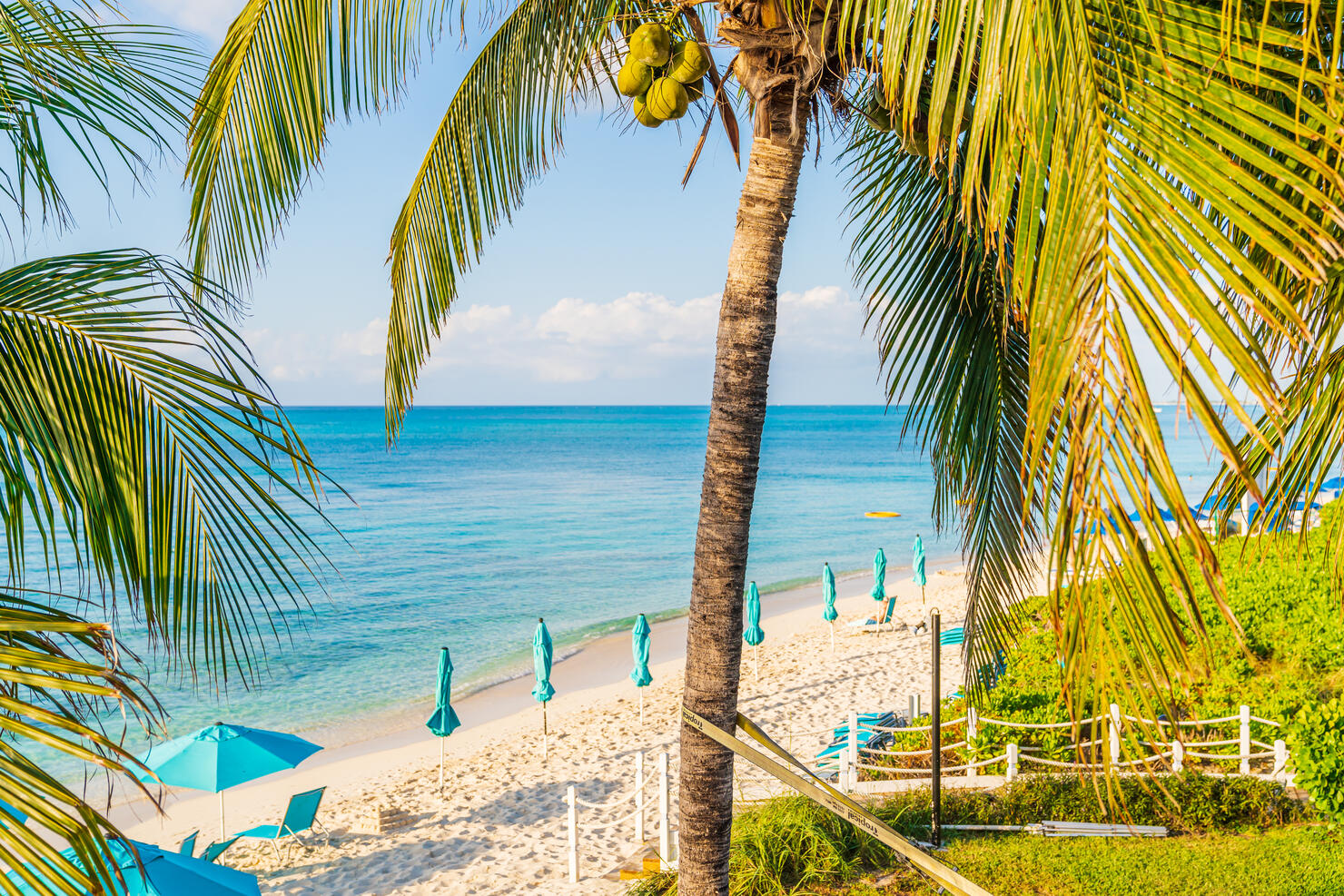 Peaceful Beach Day at Grace Bay in Turks and Caicos.