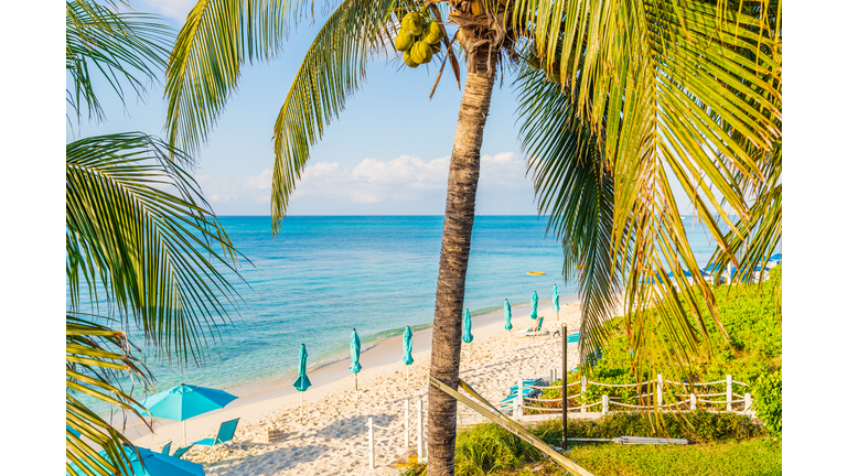 Peaceful Beach Day at Grace Bay in Turks and Caicos.