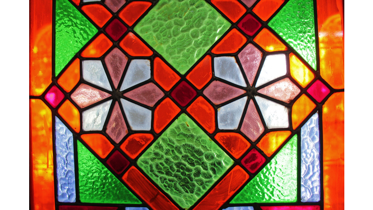classic patterned window glass