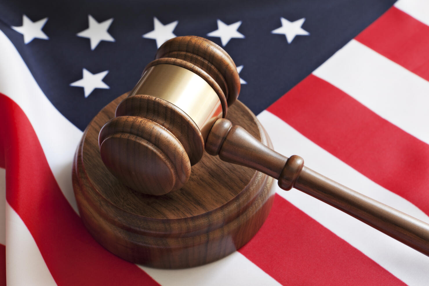 Gavel and USA flag