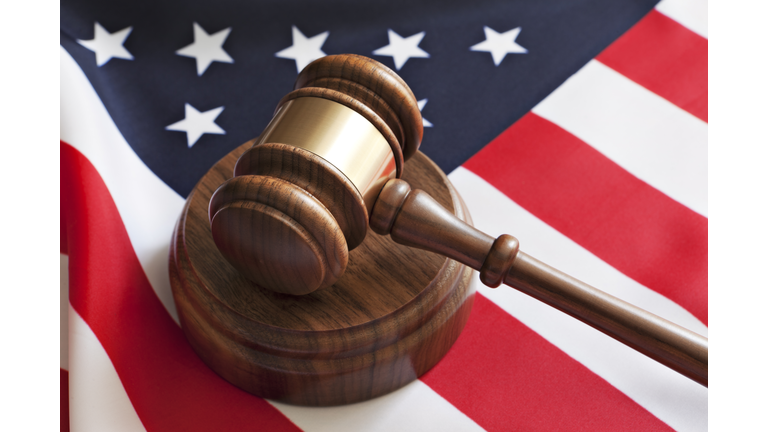 Gavel and USA flag