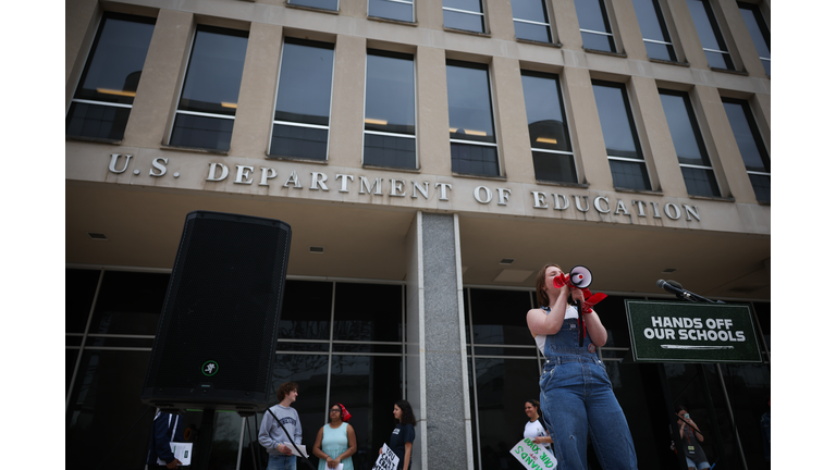Students Rally For The Department Of Education As Trump Administration Threatens Cuts