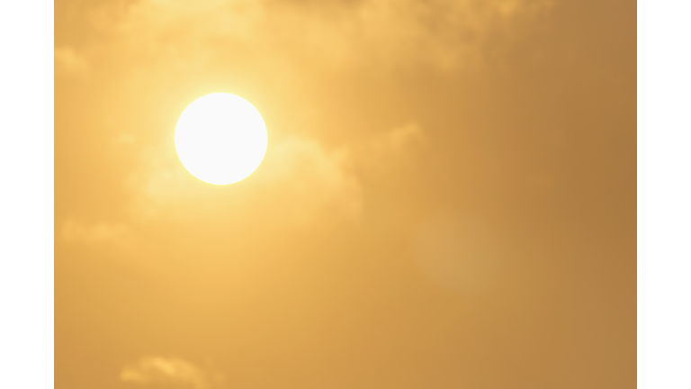 Sun, Solar Storms Global warming, Global boiling, from the climate crisis and the catastrophic heatwave, Climate change, the sun and burning Heatwave hot sun