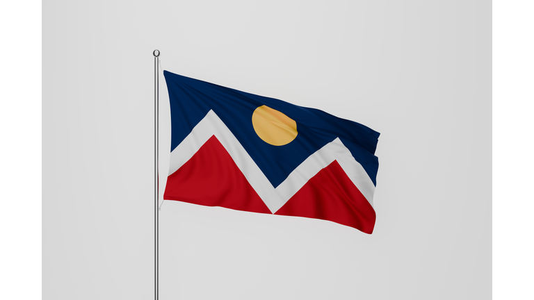 Denver City Flag on White background