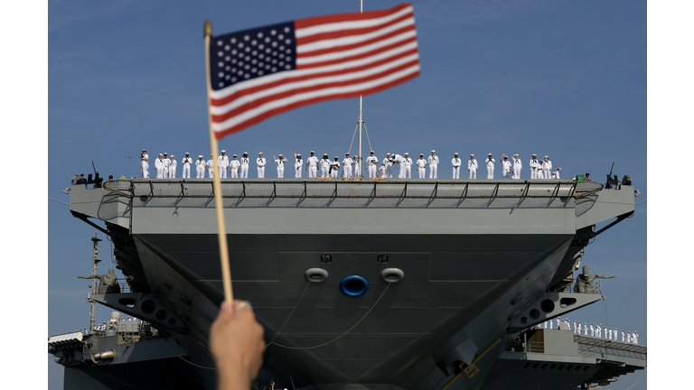 Aircraft Carrier USS Gerald R. Ford Deploys From Virginia As Conflict Between Israel And Iran Continues