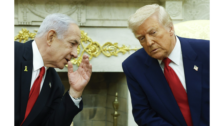 President Trump Meets With Visiting Israeli PM Netanyahu At The White House