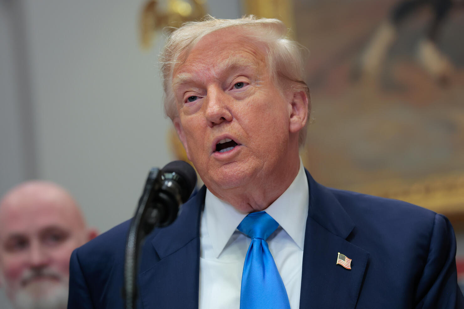 President Trump Signs Congressional Bill In Roosevelt Room Of The White House