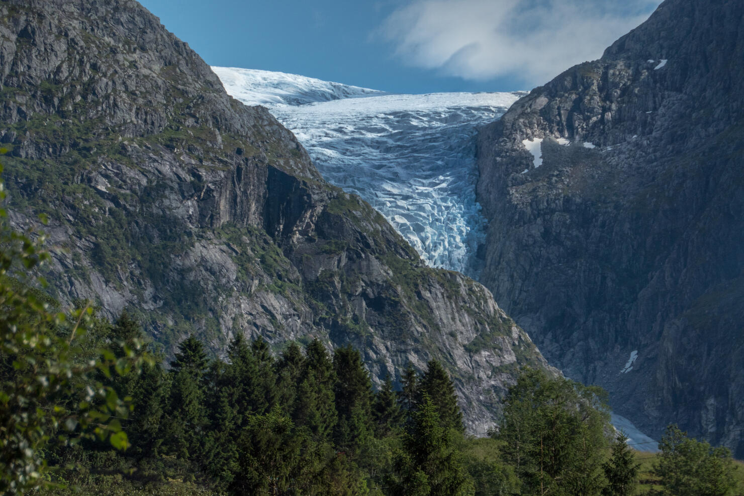 View of the Folgefonna glacier in Norway