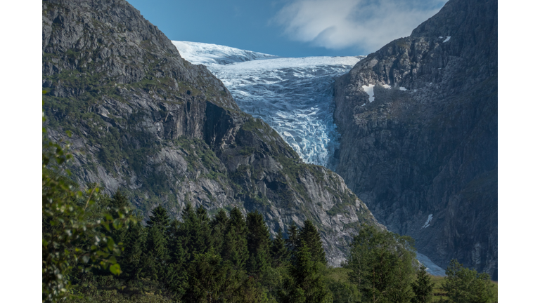 View of the Folgefonna glacier in Norway