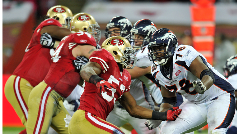 Ryan Clady of the Denver Broncos (R) pre