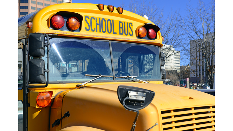 Yellow School Bus closeup