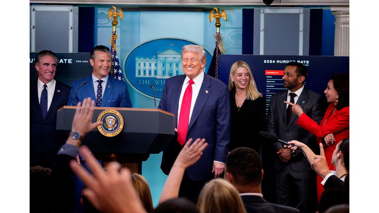 President Trump Holds Press Conference At The White House