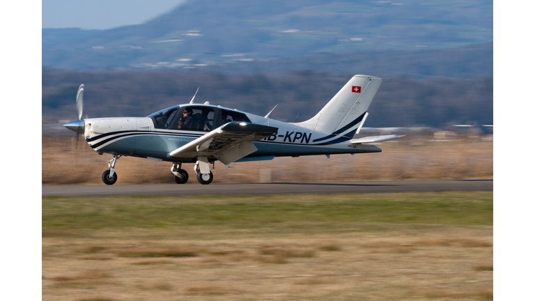 Socata TB-20 Trinidad airplane in Wangen-Lachen in Switzerland