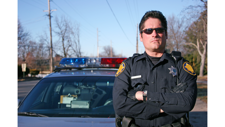 Police Officer with Squad Car